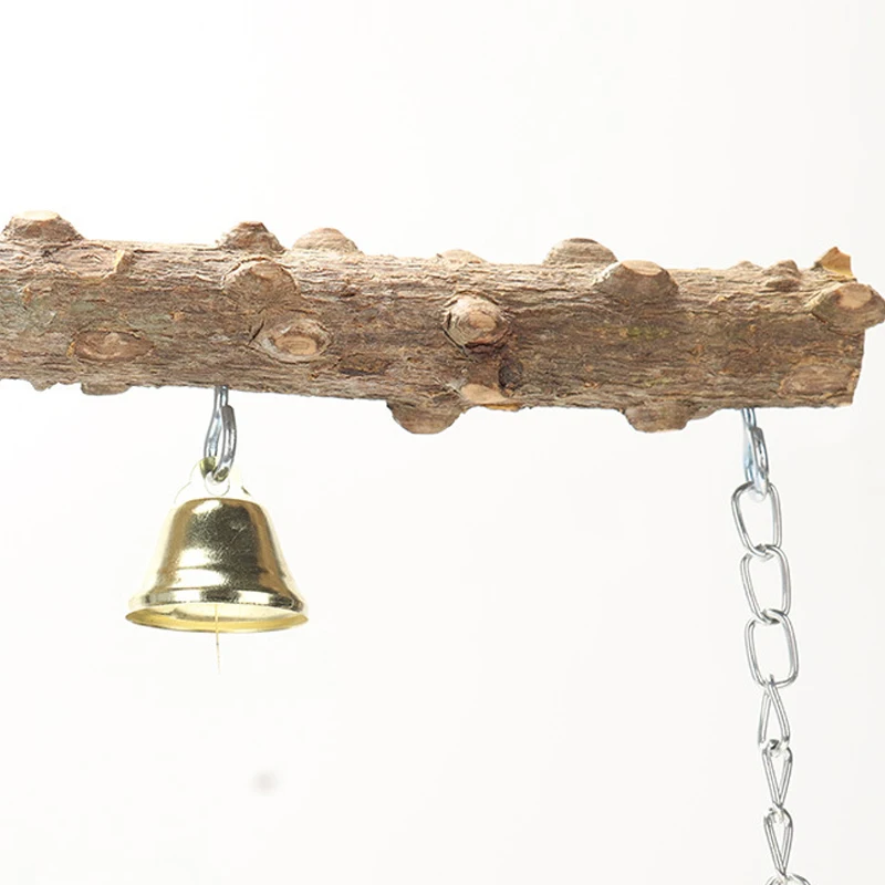 Soporte para loro de madera de pimienta, juguete de doble capa para pájaro, piel de tigre, garra, pico de molienda, soporte para jaula de pájaros, accesorios