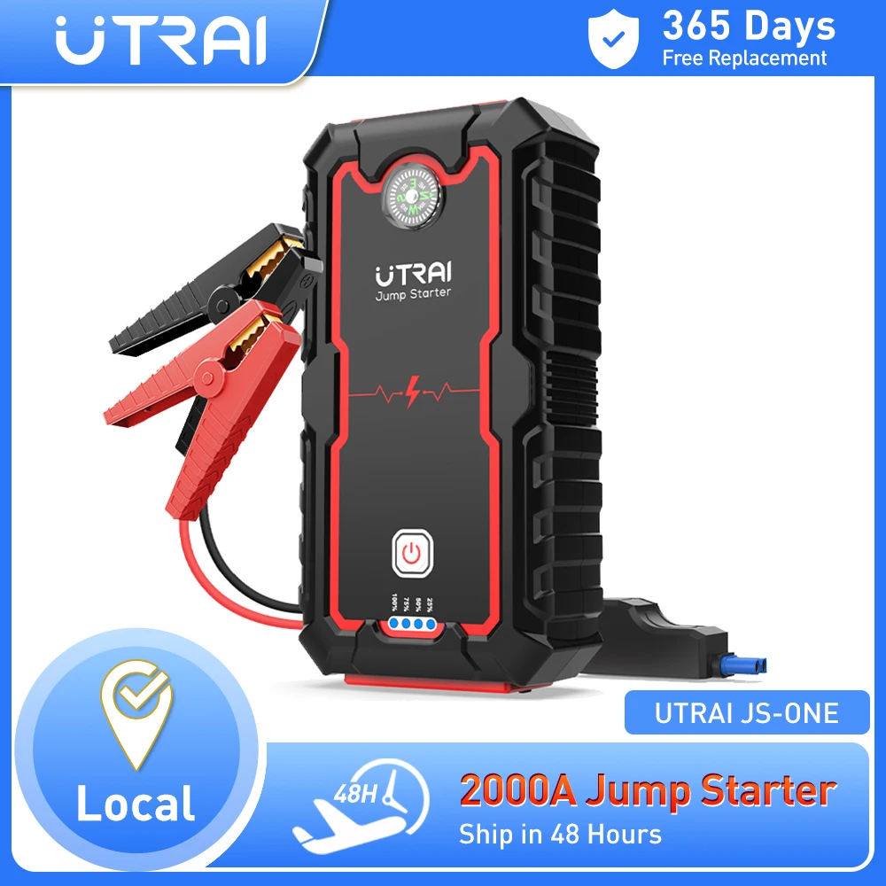 UTRAI-arrancador portátil de batería de coche, dispositivo de arranque automático de emergencia, potenciador de 12V, 2000A