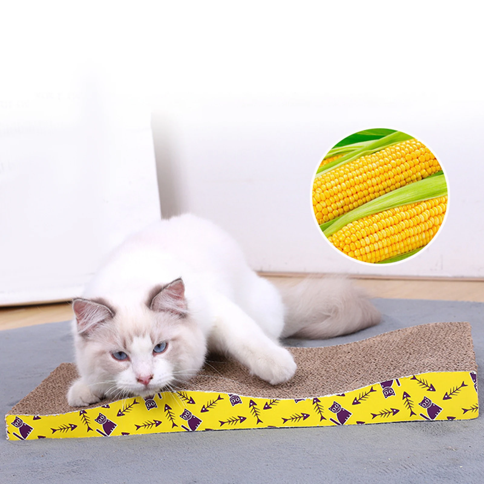 Cama rascadora de cartón para gatos, almohadilla para rascar, nido, tabla para dormir, gatos pequeños, medianos y grandes