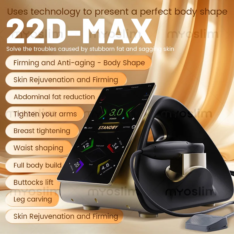 Máquina de Belleza HIFU 22D MAX para Reafirmar el Rostro, Adelgazar y Reducir Grasa, Último Modelo