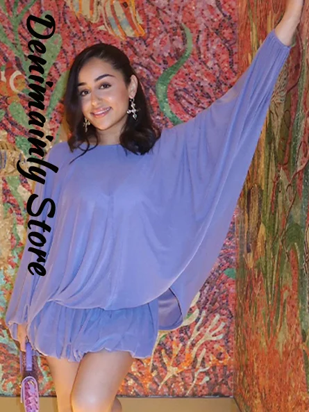 Vestido Mini Boho con Cordones para Mujer, Cuello Redondo Holgado, Manga Murciélago Plisada, Vestidos sin Espalda, Túnica de Fiesta para Vacaciones de Verano 2026
