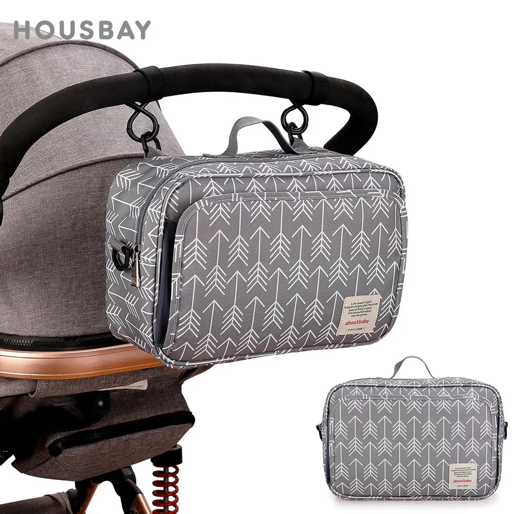 Bolsa para cochecito de bebé, impermeable, portátil, para viaje, momia, multifunción, almacenamiento de biberones, bolsa colgante, organizador para cochecito
