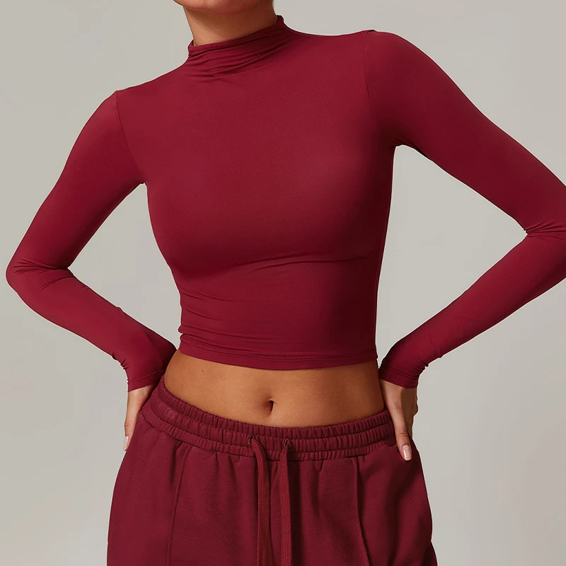 Camiseta Deportiva de Manga Larga Informal de Verano Hearuisavy para Mujer, Top de Gimnasio, Ropa Deportiva Transpirable, Ropa de Yoga, Ropa de Entrenamiento de Secado Rápido