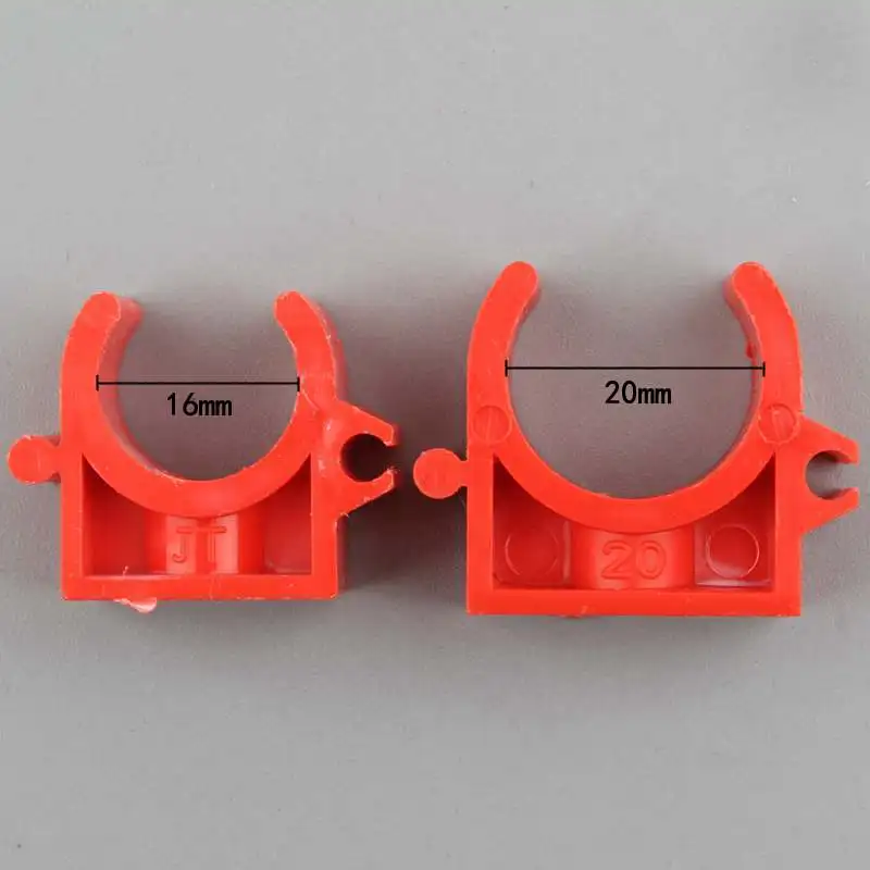 5/20/50 Uds 16 20 25mm conector de abrazadera de tubo de PVC accesorios de tubo de plástico tipo U conectores de manguera de agua correa accesorios de jardín