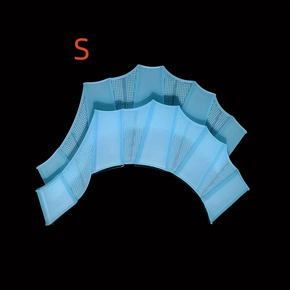 1 par de aletas de silicona para natación, guantes de natación con membrana para los dedos, para entrenamiento deportivo profesional en piscina