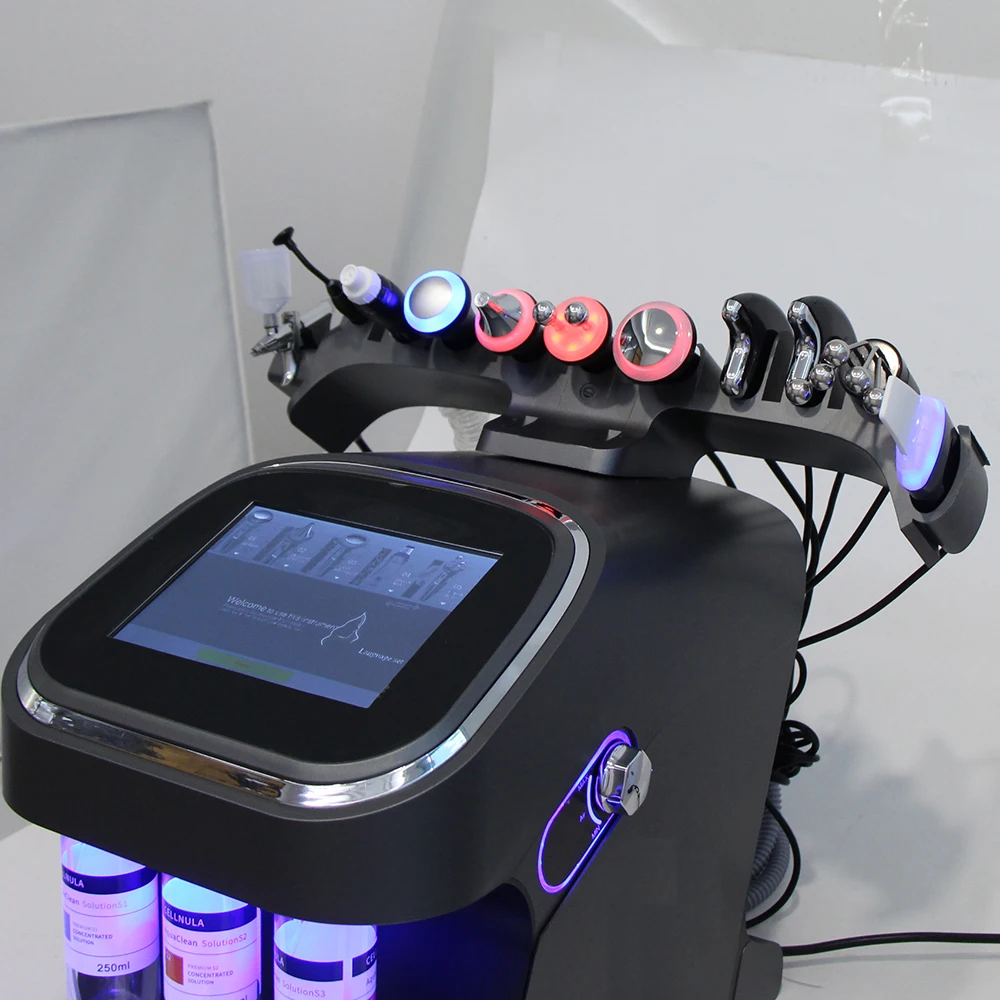Máquina Multifuncional para el Cuidado Facial AOKO H202, Máquina de Hidrógeno y Oxígeno para la Piel, 10 en 1, Limpieza Profunda, Cuidado de la Piel, para Uso en Casa como SPA