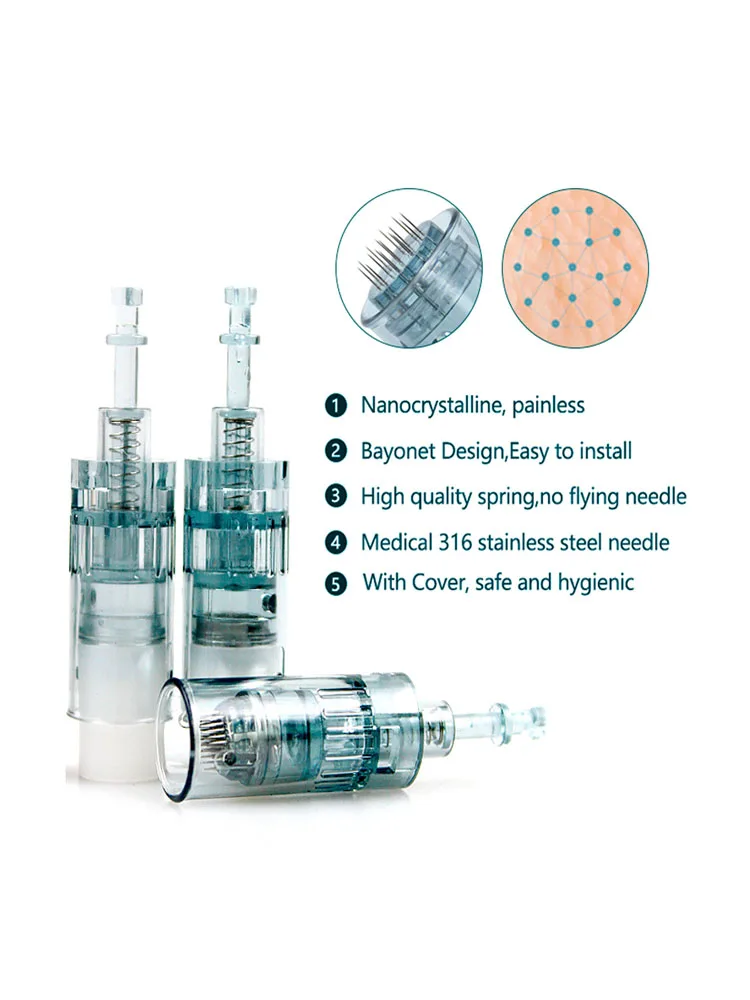 100 Agujas Dermapen M8 para Drpen M8/m7s/A6s, Agujas de Microneedling para Mesoterapia, Longitud de la Aguja 0.25mm