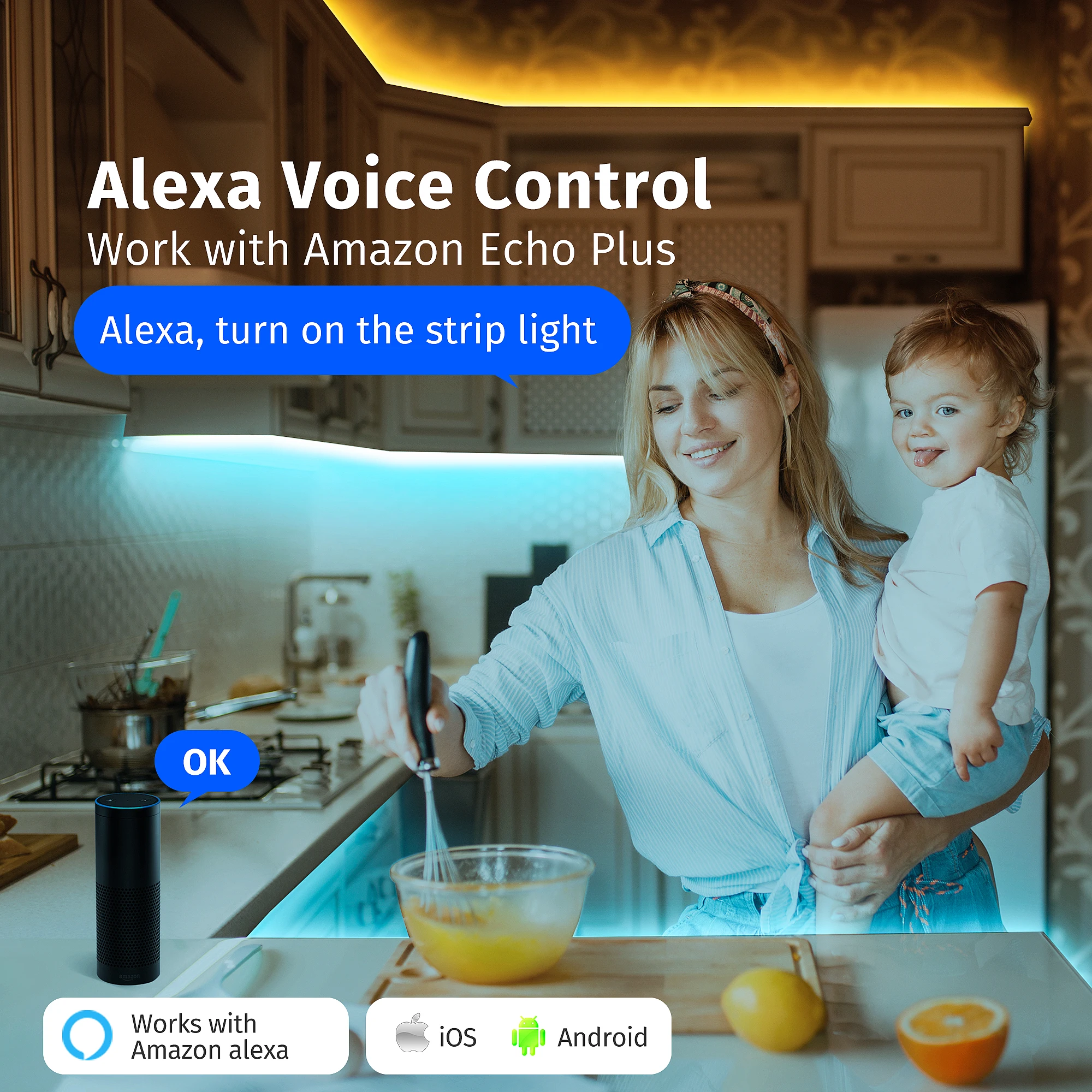 Tira de luces LED inteligente USB, Control por aplicación Tuya Zigbee 5050 RGBCCT, cinta de lámpara Flexible, decoración de habitación, retroiluminación de TV para Alexa