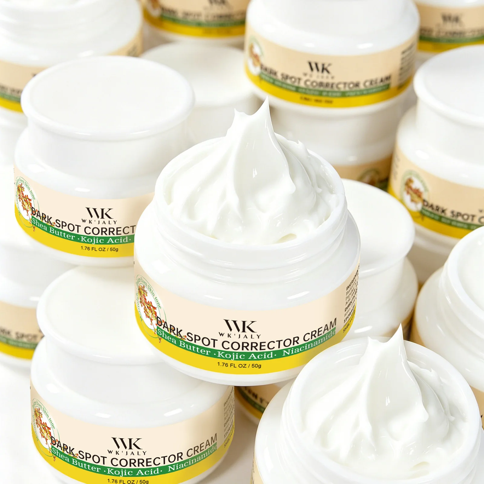 Crema Correctora de Manchas Oscuras WK JALY, Blanqueadora de Piel, Elimina Manchas Oscuras, Melanina, Pecas, Con Niacinamida, Para Todo Tipo de Piel