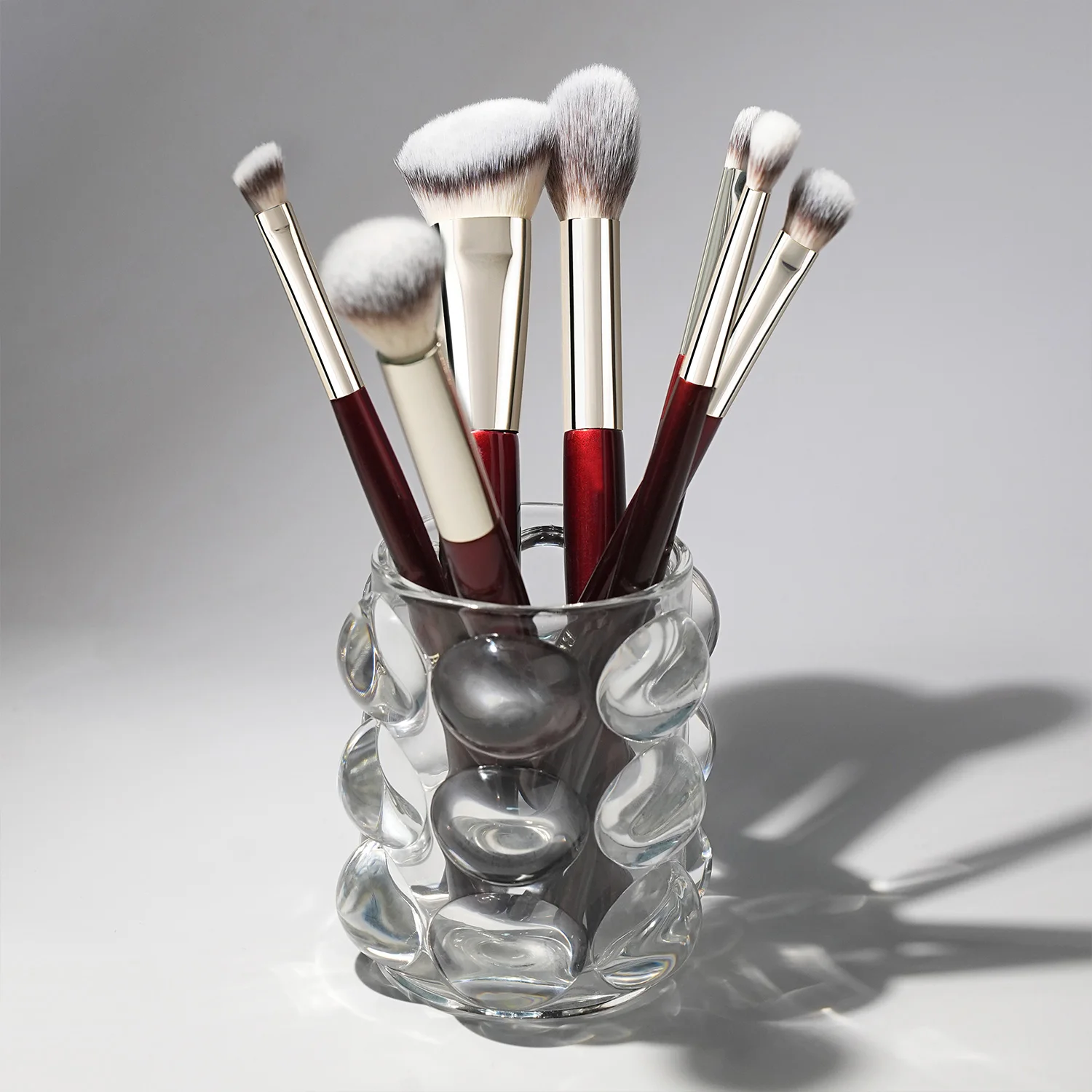Brochas de Maquillaje BEILI, Juego de 9 Brochas Profesionales de Maquillaje, Brochas Sintéticas Premium para Base, Polvo, Rubor y Sombra de Ojos, Suaves