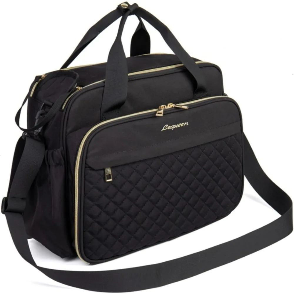 Bolsa de pañales cruzada para bebé, bolsa de pañales para bebé, bandolera de mensajero de viaje con apertura grande y hombro, bolsa de pañales para mamá