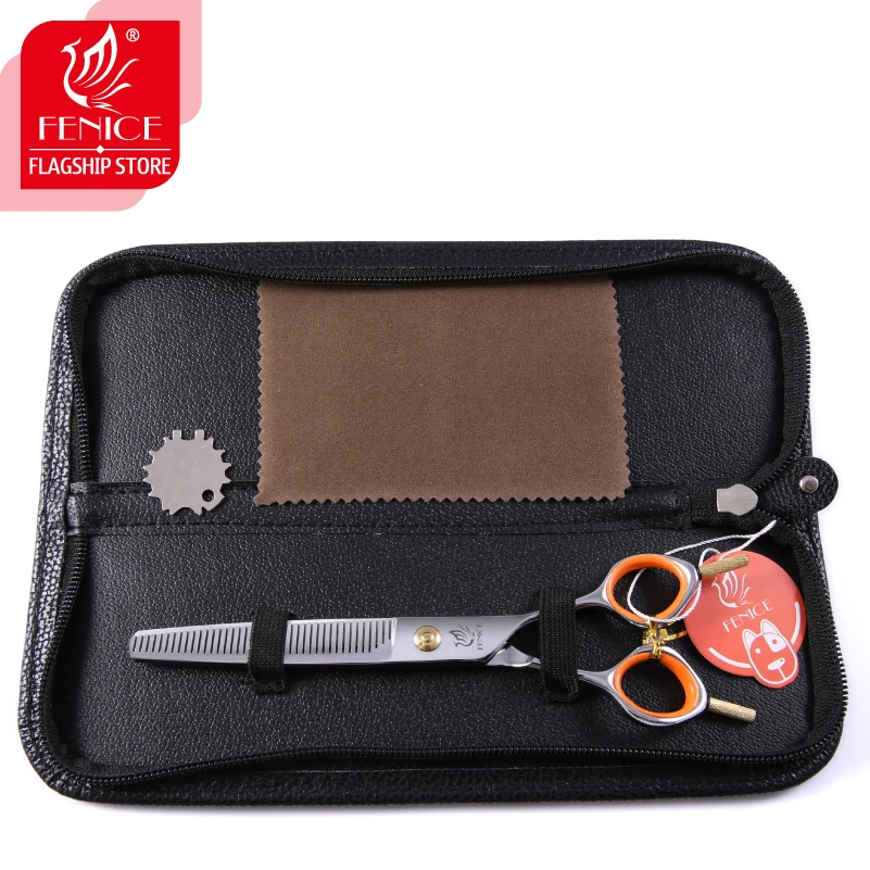 Fenice-Tijeras profesionales de peluquería para perros JP440C, herramienta de belleza para mascotas, 7,0 pulgadas, 50% de tasa de adelgazamiento