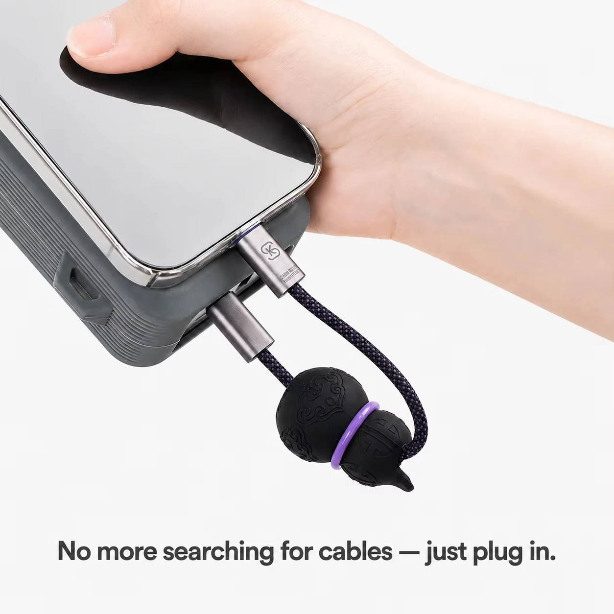 Cable Magnético Corto de 240W y 0.16m con Organizador de Cables, Carga Rápida y Transferencia de Datos para Xiaomi/UGREEN/HUAWEI/Baterías Externas