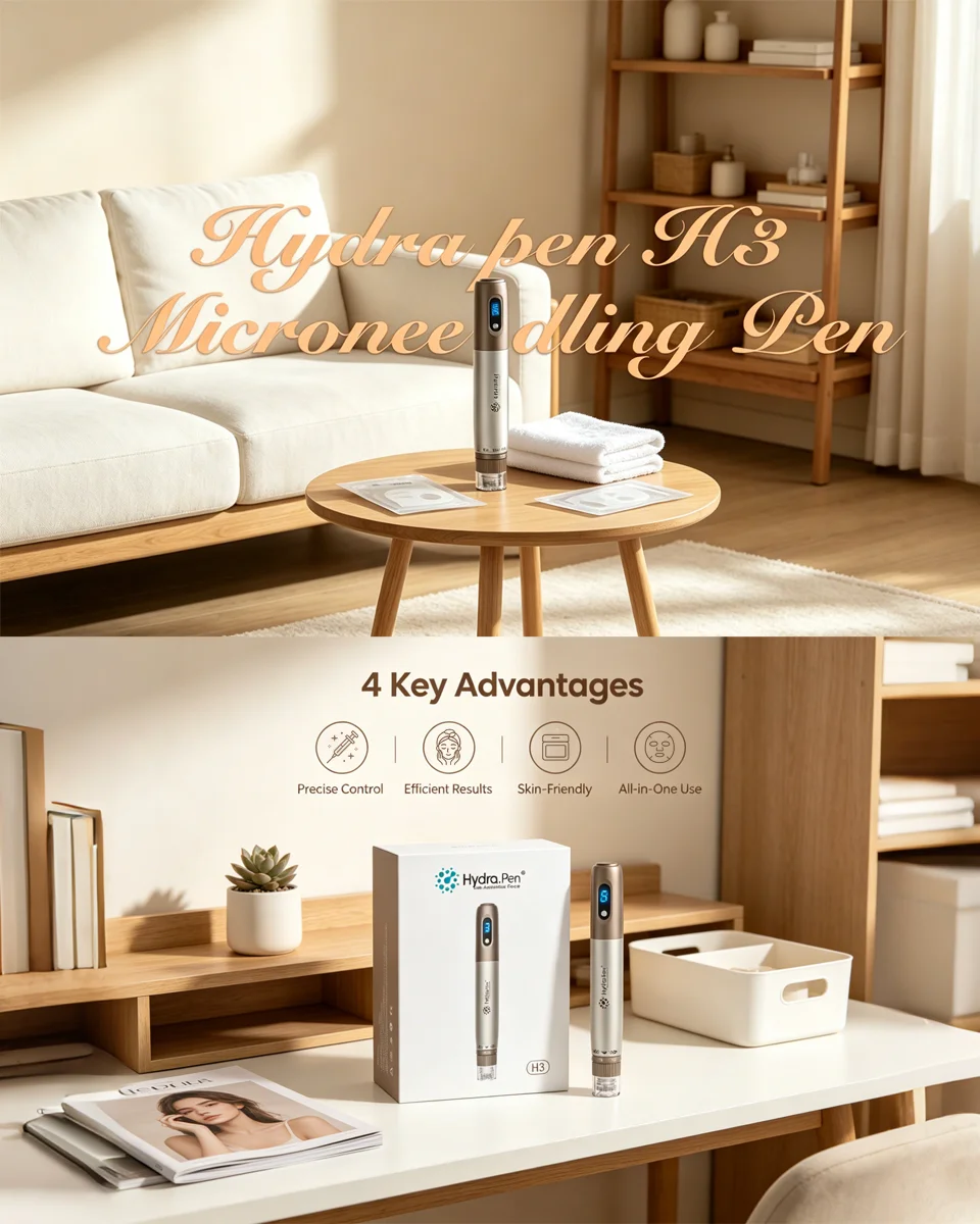 Dermapen Inalámbrico Profesional para Dr. Pen H3, 32 Pines Ajustables, Microagujas para Rostro y Cuerpo, Cicatrices de Acné, Cuidado de la Piel en Casa