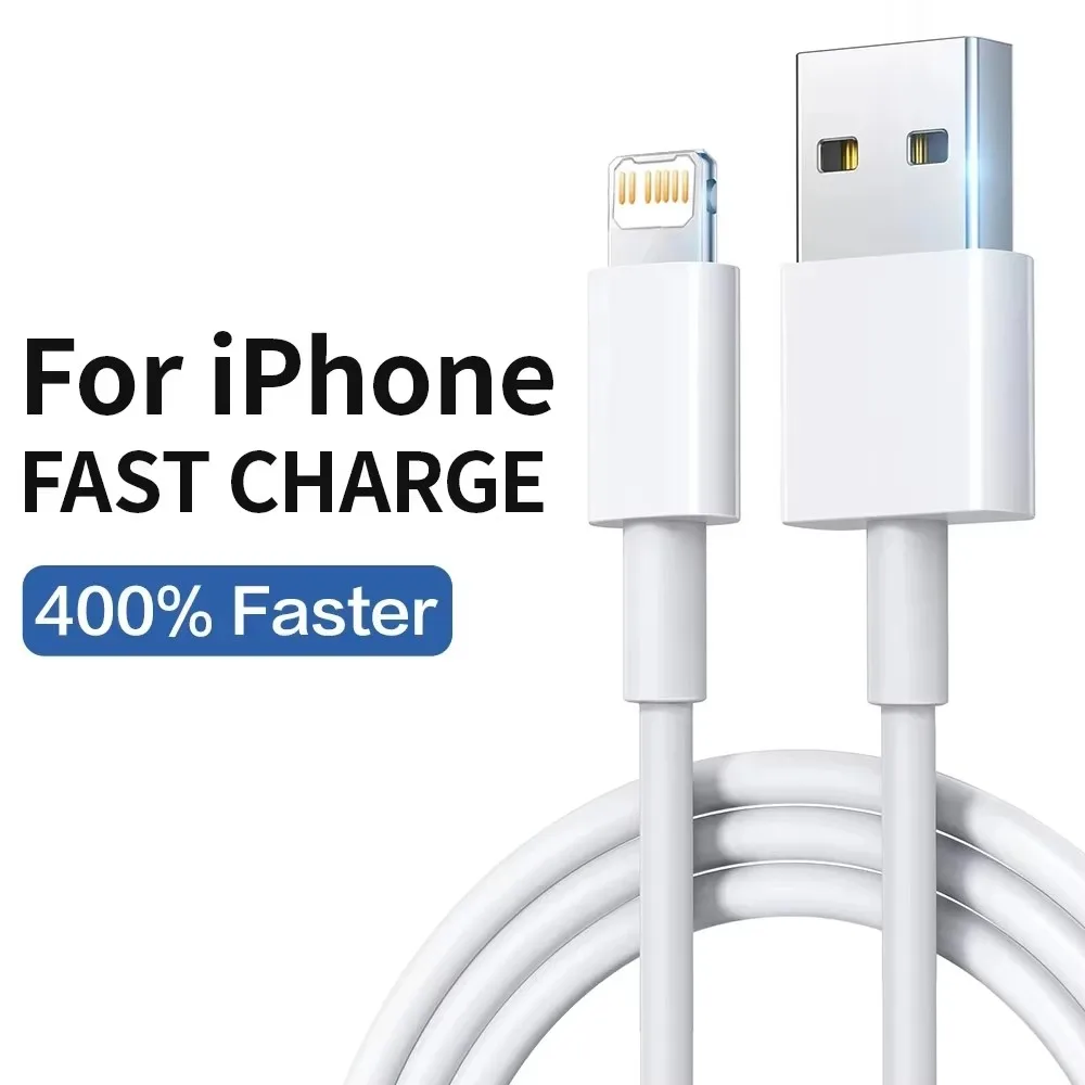 Cable Usb de carga rápida para iPhone 14 13 12 11 Pro Max Mini XR XS X SE 8 7 6 Plus 6s 5 5s Cable para accesorios de Cable de cargador iPad