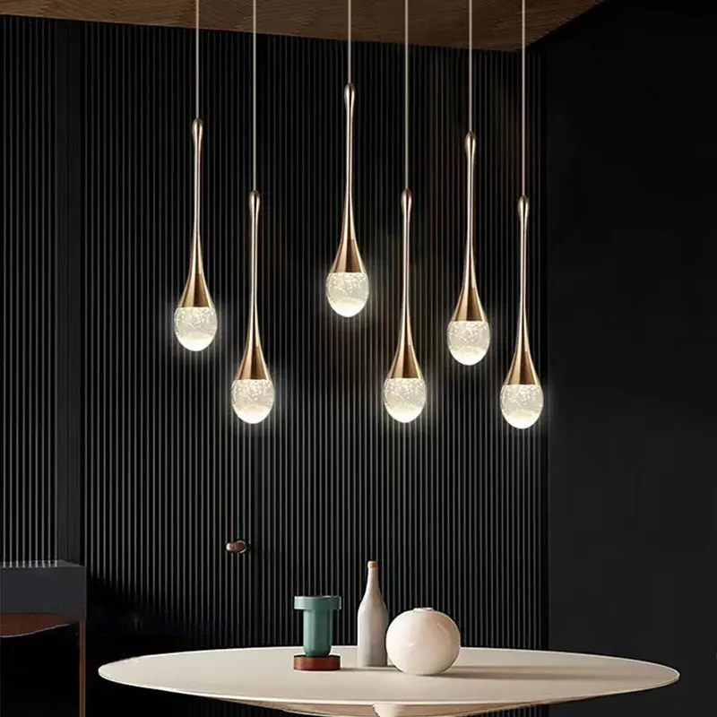 Luces colgantes de cristal de burbujas modernas para interiores, lámpara colgante para cocina, Isla, comedor, sala de estar, Bar, cafetería, decoración del hogar