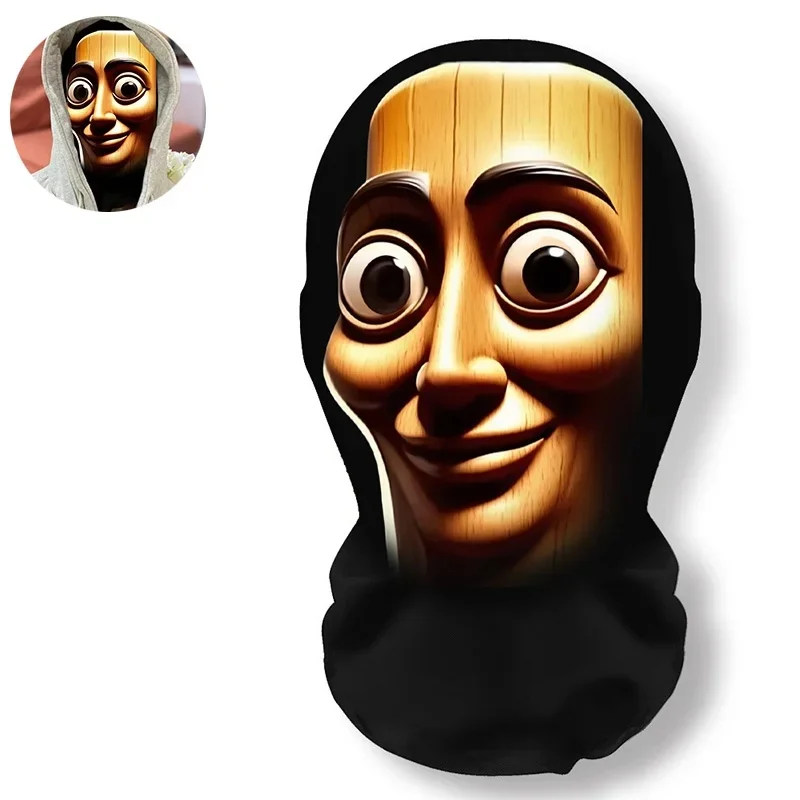Máscara Facial Completa de Malla Impresa en 3D, TungTungTung Sahur, Divertida, para Cosplay, Halloween, Disfraz, Accesorio Novedoso para Hombres