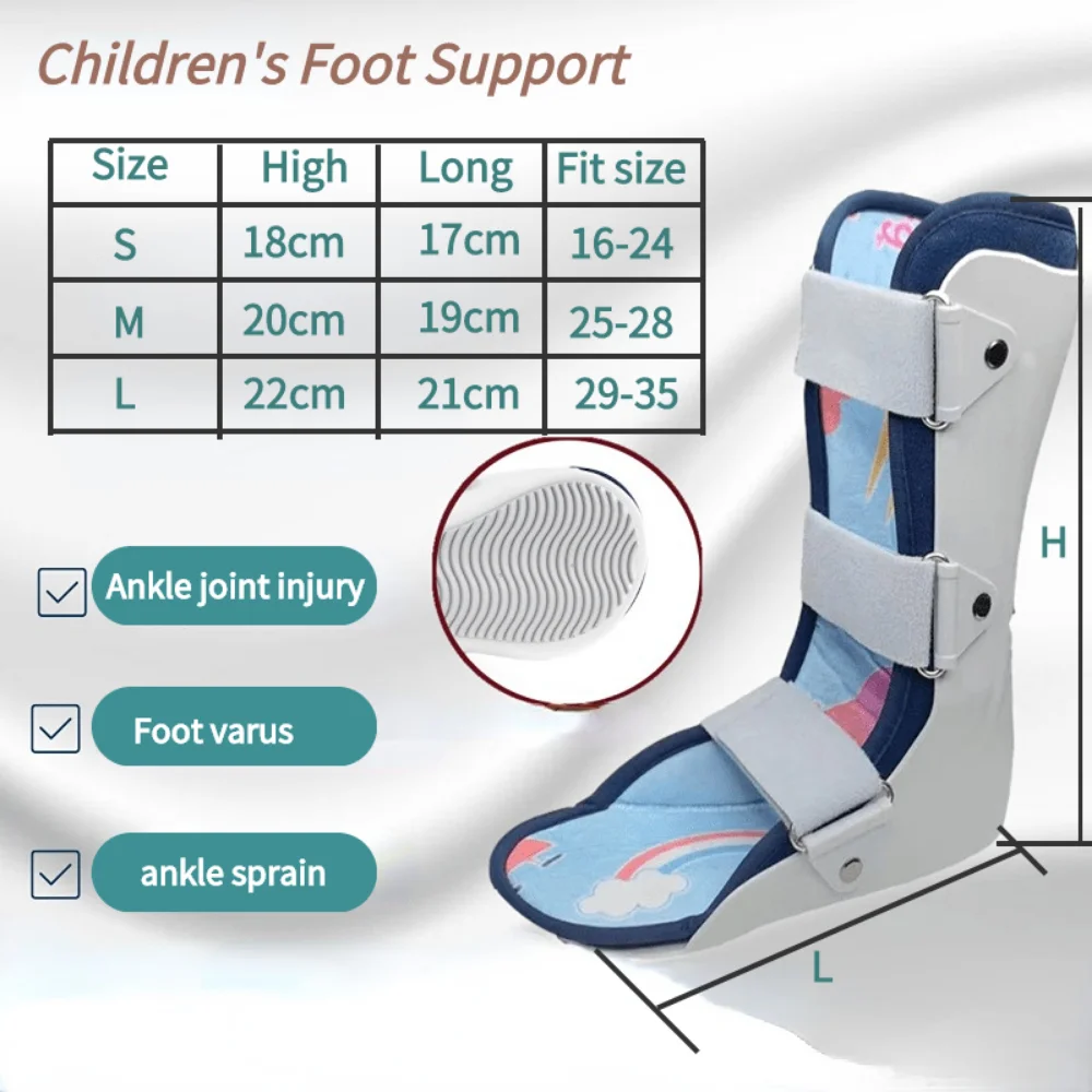 Férula de soporte para caída de pie para niños, banda de recuperación para esguinces de tobillo, férula ortopédica para articulación del tobillo