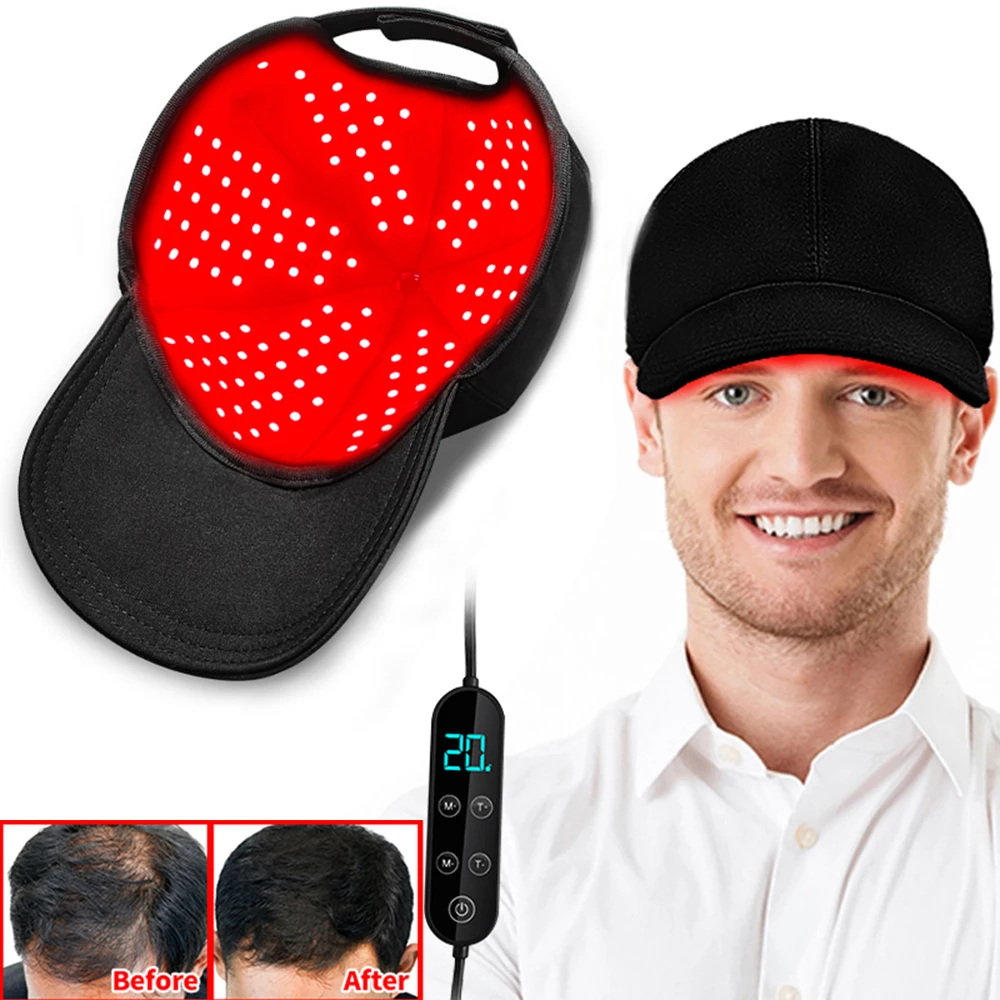 180 Uds LED infrarrojos 660nm y 850nm terapia de luz roja gorro para el crecimiento del cabello para el crecimiento del cabello Anti pérdida de cabello relajar el cuero cabelludo sombrero para el cuidado del cabello