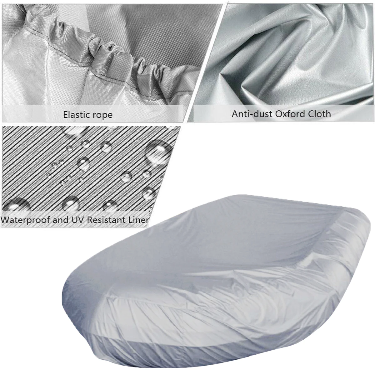 Cubierta para barco marino en forma de V, impermeable, a prueba de polvo, AntiUV, lluvia, nieve, bote inflable, pesca, barco de goma, cubierta Universal para Kayak