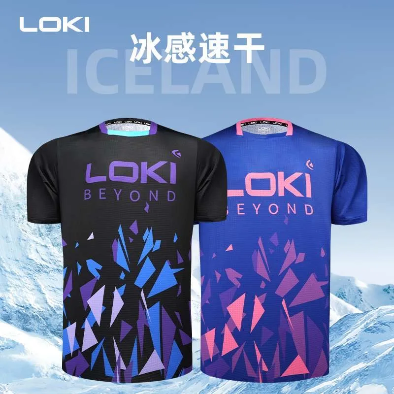 LOKI-camisetas de tenis de mesa, pantalones cortos de entrenamiento, nuevo estilo, absorbe el sudor, comodidad, camisa de Ping Pong de alta calidad, tela deportiva