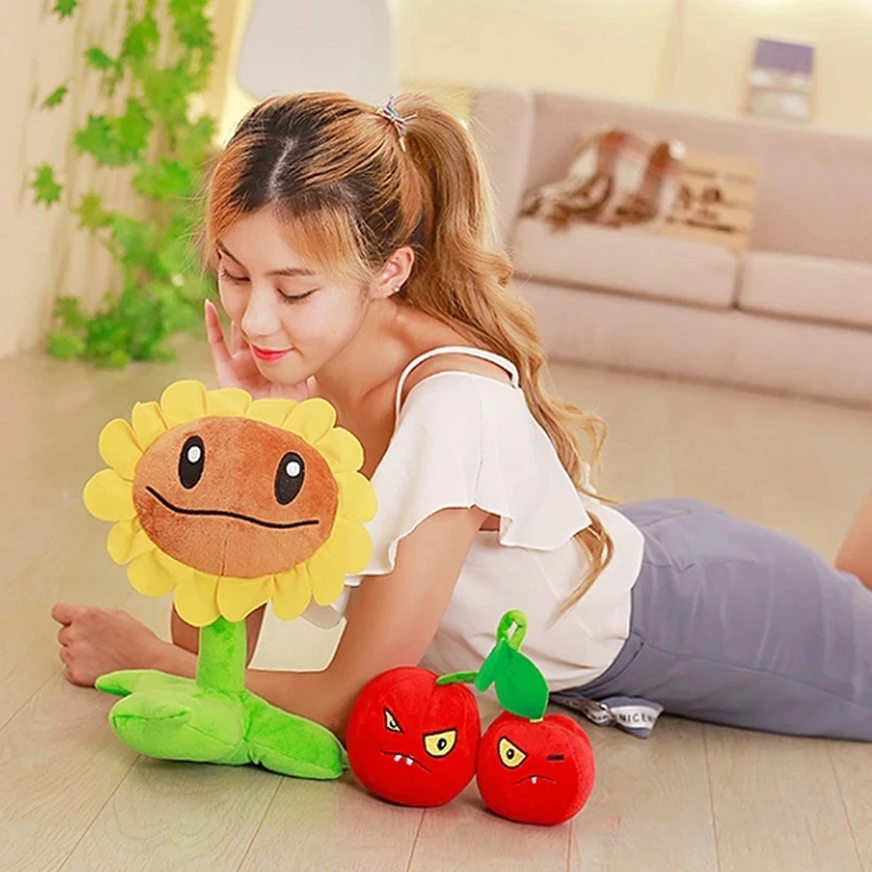 Plants vs Zombies 2 personajes de videojuegos juguetes de peluche plantas PVZ Peashooter SunFlower Anime muñecos de peluche regalos para niños