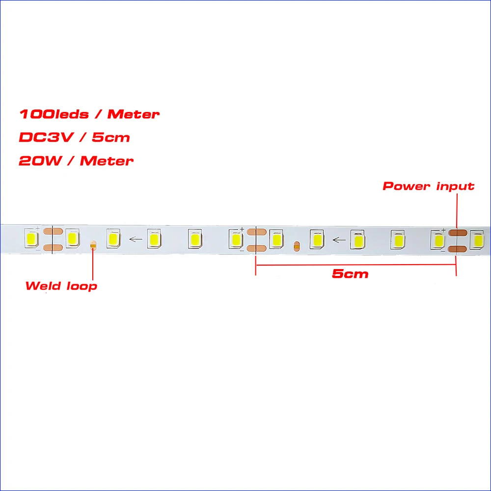 5 metros/rollo SMD2835 cinta LED 100Leds 120Leds 180Leds tira de LED de corriente constante blanco, cálido y neutro para lámpara de Panel