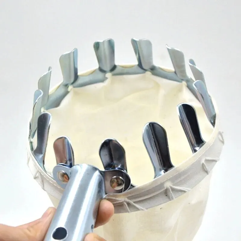 Herramienta recolectora de frutas, herramienta recolectora de cerezas de Metal, cabezal de cesta recolectora de frutas, accesorio para cosechadora de frutas, herramientas de Hardware de jardín, 1 ud.
