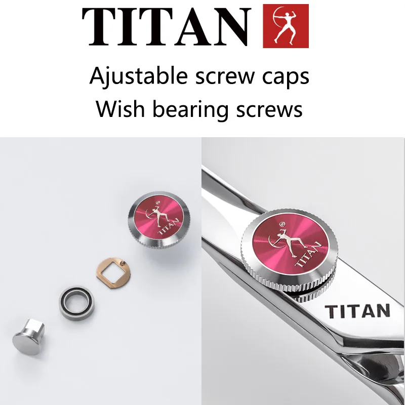 Tijeras de Peluquería Profesionales TITAN, Herramienta para Cortar y Entresacar Cabello, Acero VG10, 6.0, 6.5 Pulgadas, Herramientas de Corte para Salón