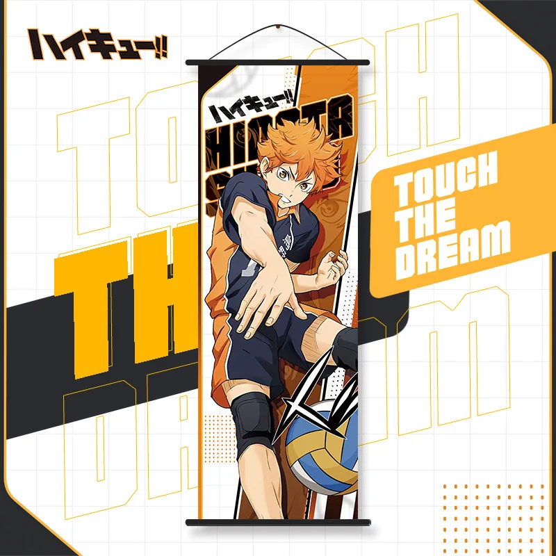 Haikyuu!! Póster Largo para Pared, Papel Tapiz de Hinata Shoyo, Decoración de Pared, Disimula Imperfecciones, Mercancía de Anime, Regalo Navideño