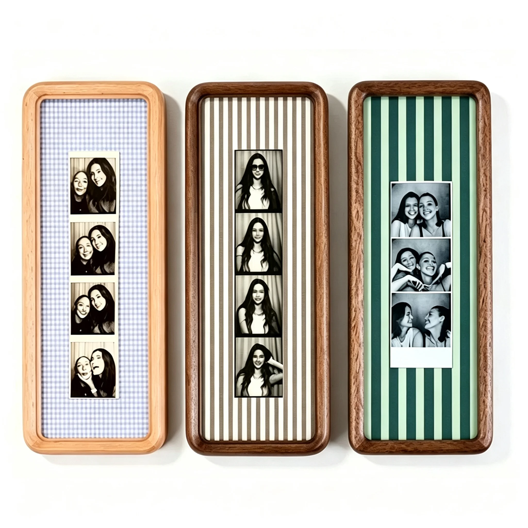 Marco de Fotos Personalizado para Parejas, Marco de Tela a Rayas, Regalo de Aniversario para Parejas, Recuerdo de Boda