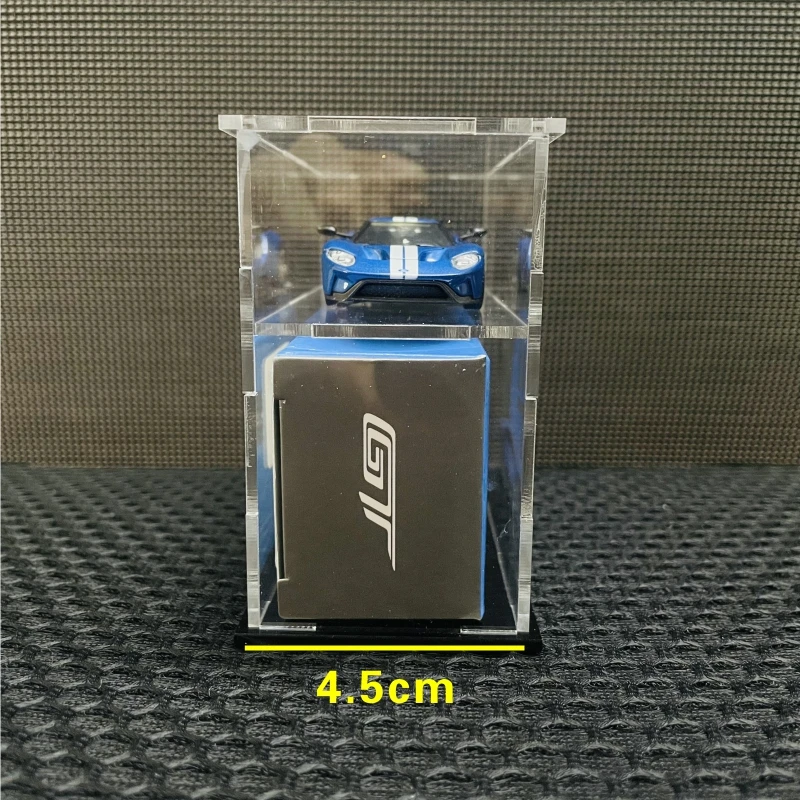 Vitrina de acrílico para coches a escala 1/64, apta para modelos MiniGT y Tomica, requiere ensamblaje, caja expositora para vehículos de juguete.