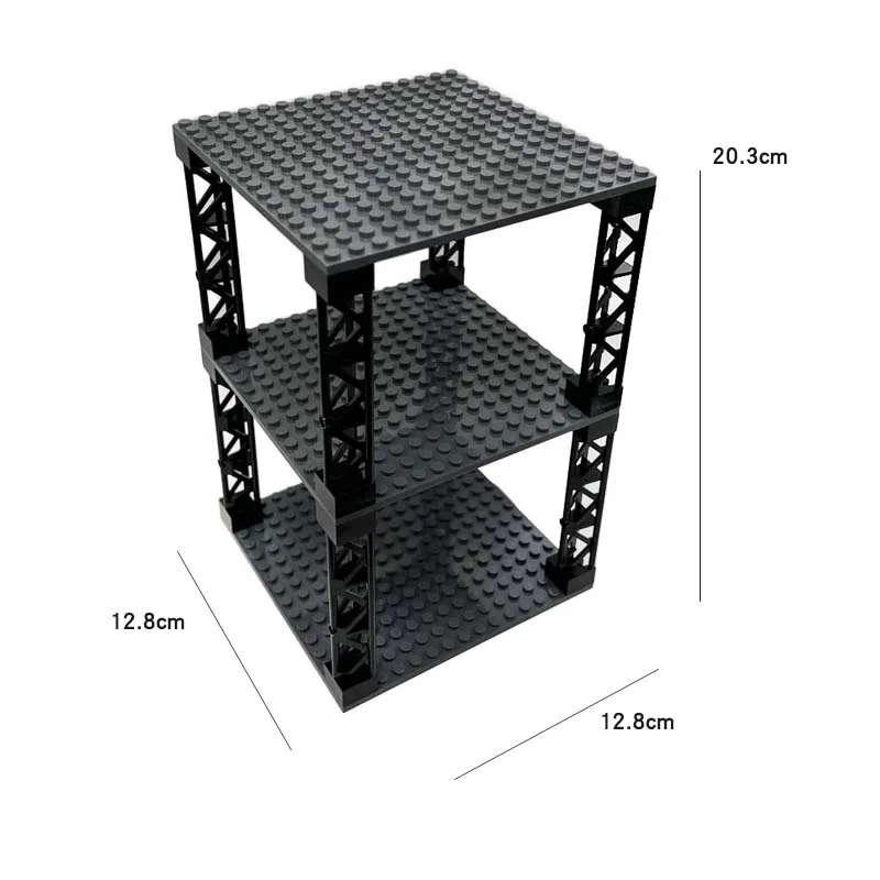 Bloques de Construcción Multifuncionales, Estante de Almacenamiento de Escritorio Apilable de Múltiples Niveles, Simulación de Bunkers Militares, Placa de Soporte de 16x16