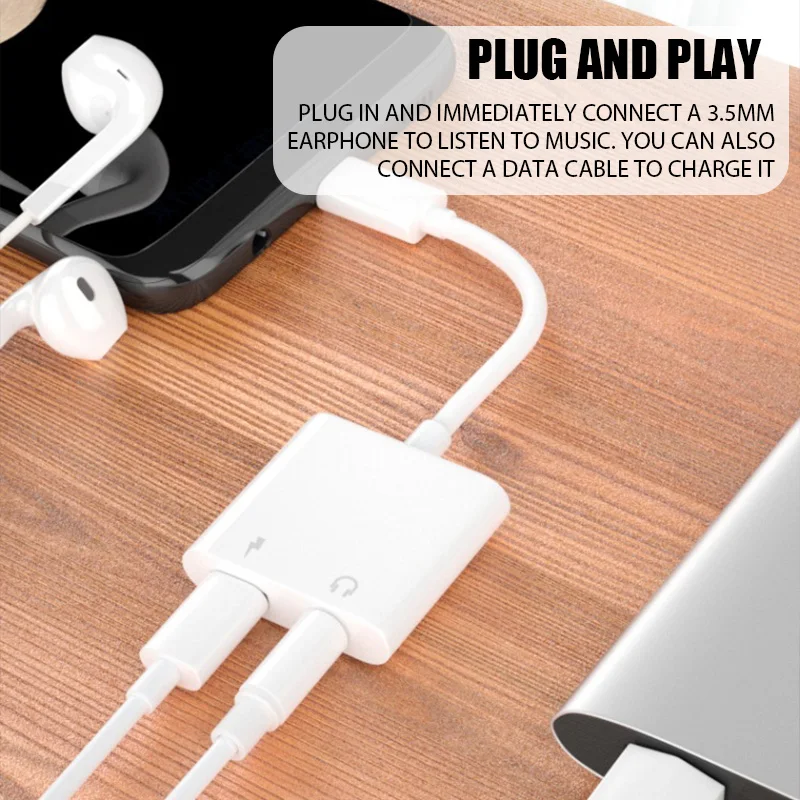 Adaptador OTG para conector de auriculares tipo C a 3,5mm para iPhone 15 Pro, cargador rápido para Samsung Xiaomi One Plus, Cable auxiliar con conector USB C