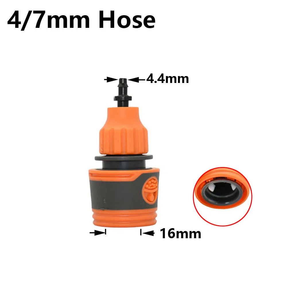 Conector de manguera de jardín de riego de 1/4 ", 1/2", 3/4", 1 ", grifo de jardín, acoplador de tetinas de 16mm, sistema de riego por goteo, accesorios de parada de agua