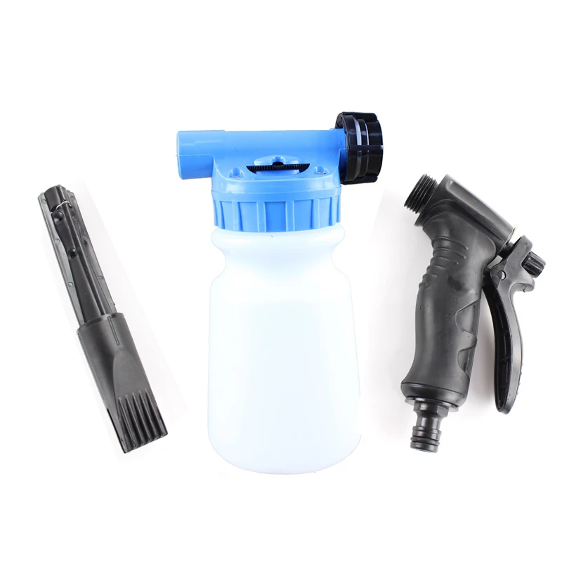 Boquilla de espuma para lavadora de coche ajustable, 1L, pistola de espuma para lavado de coches, olla de espuma de limpieza, lanza, jabón de agua, pulverizador de champú, pistola de espuma en aerosol