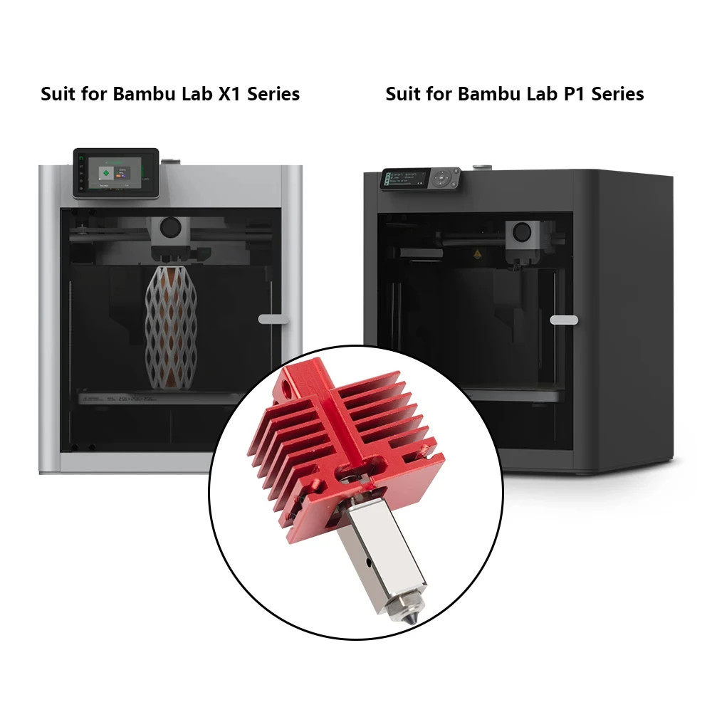 Nuevo Hotend Mejorado para Bambu Lab P1P X1C P1S X1 X1E TZ4.0, Cabezal de Impresión Hot End Mejorado, Piezas de Impresión 3D para Impresora 3D Bambulab