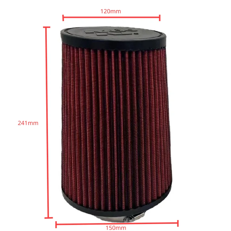 Filtro de aire de entrada de coche de 2,5 3 3,5 4 pulgadas para K & N 14084-2 cono Universal de alto flujo 102 89 76 70 63,5 60mm KN cabeza de seta cónica