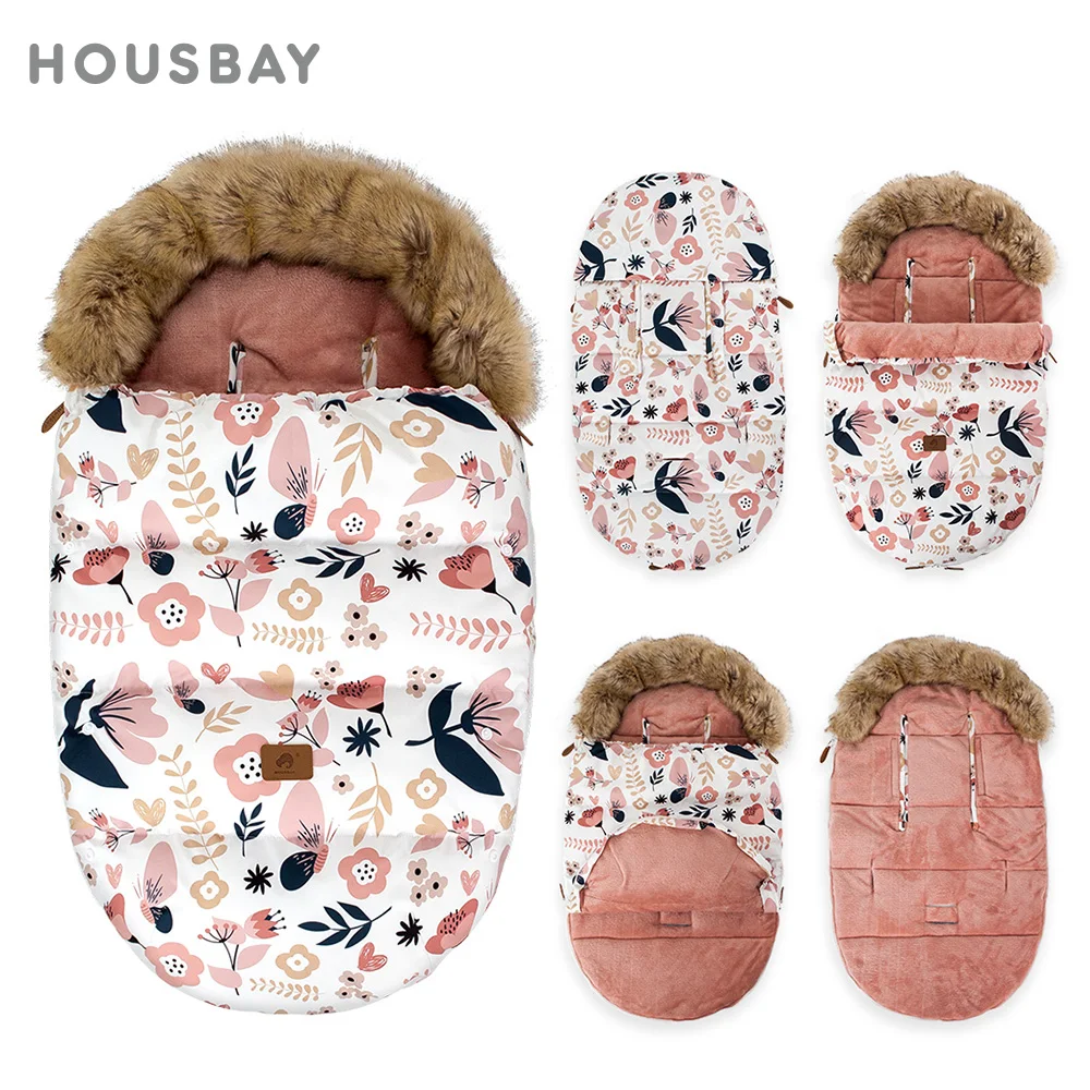 Saco de cochecito de bebé de 0 a 24 meses, sobre cálido y grueso para descarga de cochecito, funda Universal para cochecito, accesorios