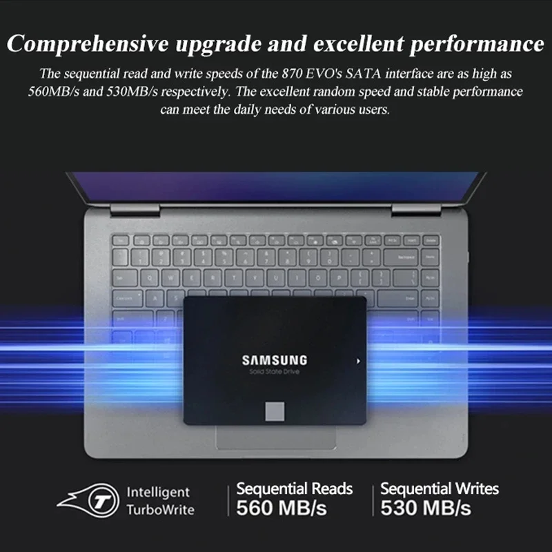 SAMSUNG SSD 870 EVO 1TB 2TB 250GB 500GB Disco Duro Interno de Estado Sólido HDD SATA3 2.5 pulgadas para Laptop, PC de Escritorio, MLC