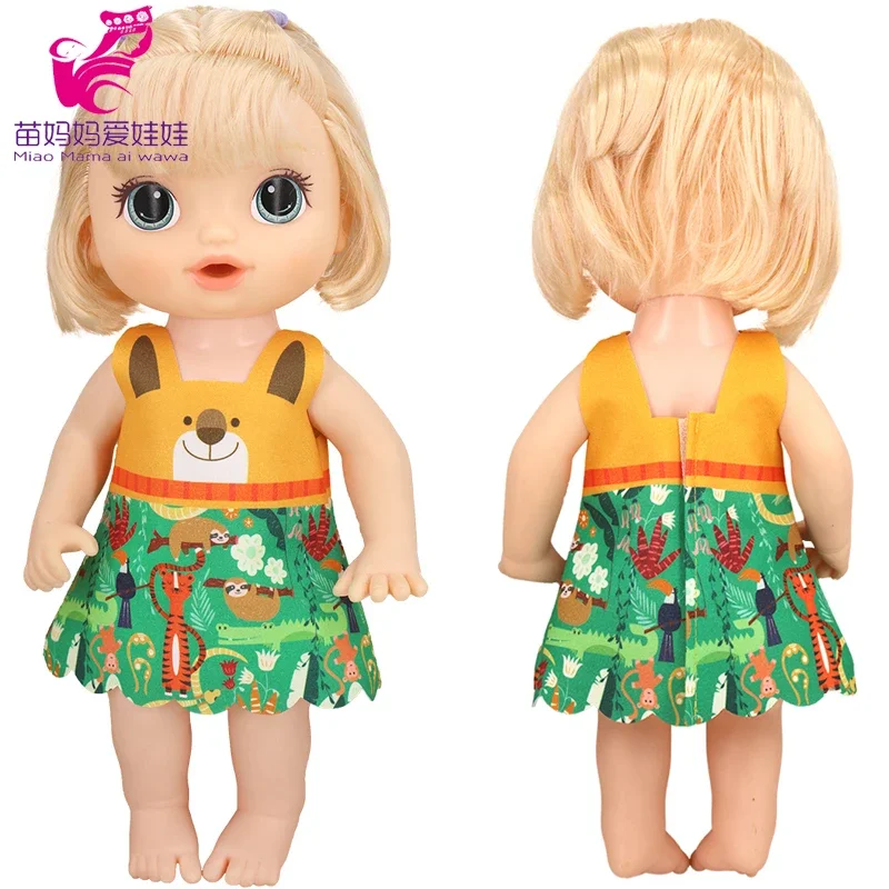Ropa de muñeca de silicona de goma de 30 Cm, vestido de flores para muñeca bebé de 12 ", traje de baño para niños y niñas, regalo de Navidad