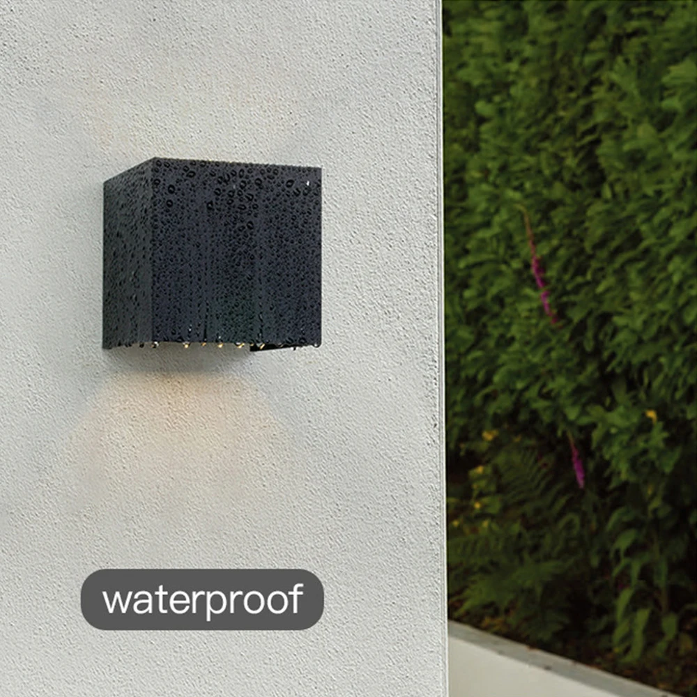 LED 6W/12W impermeable al aire libre IP65 luz de pared porche jardín lámpara de pared y interior dormitorio sala de estar decoración lámpara de iluminación