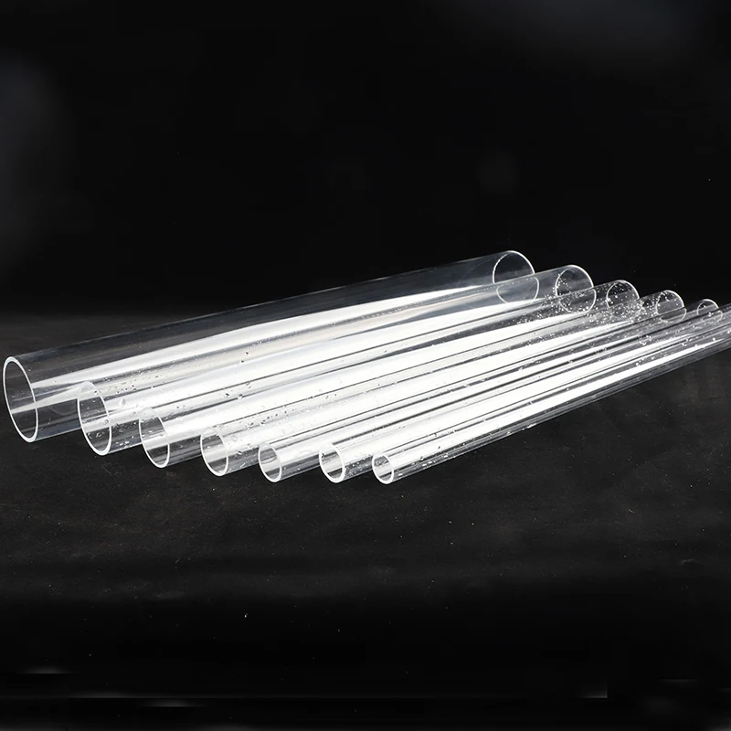 Tubo de acrílico transparente para acuario, suministros para peceras, tubos de riego de plexiglás, accesorios de jardín, corte largo de 50cm, 16/18/20/25 ~ 160mm