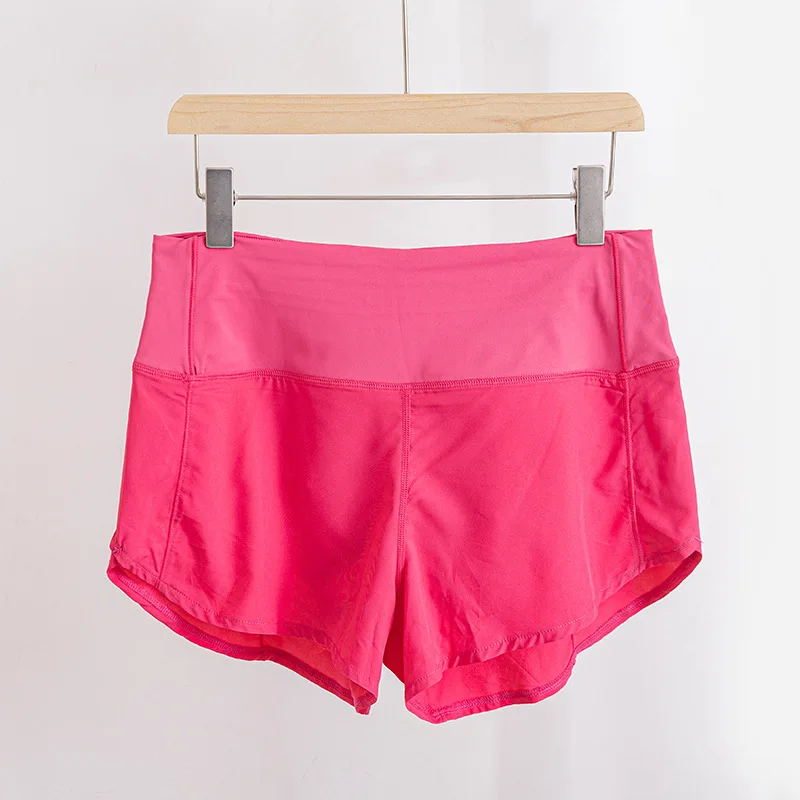 Pantalones cortos de 2,5 "para mujer, pantalones cortos atléticos de cintura alta para Yoga, pantalones cortos de entrenamiento para motorista forrados, pantalones cortos de gimnasio con bolsillo con cremallera para verano