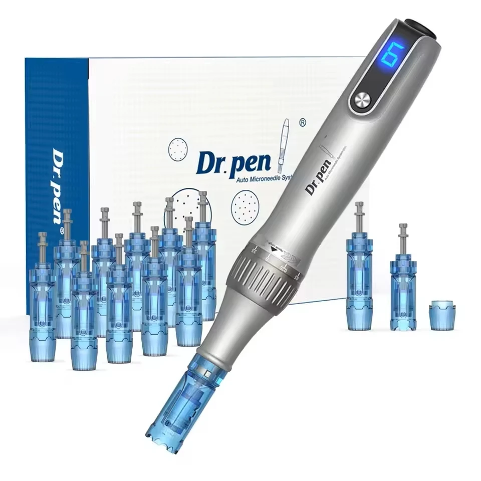 Dr.pen M8S Derma Pen con 22 agujas catridges para el crecimiento del cabello, pluma de terapia con microagujas, máquina de belleza para el cuidado de la piel