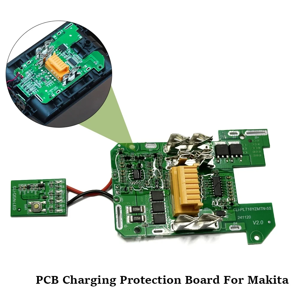 1 Placa de Circuito PCB para Protección de Carga de Baterías de Iones de Litio Makita BL1815 BL1860 LXT400 BL1850 18V