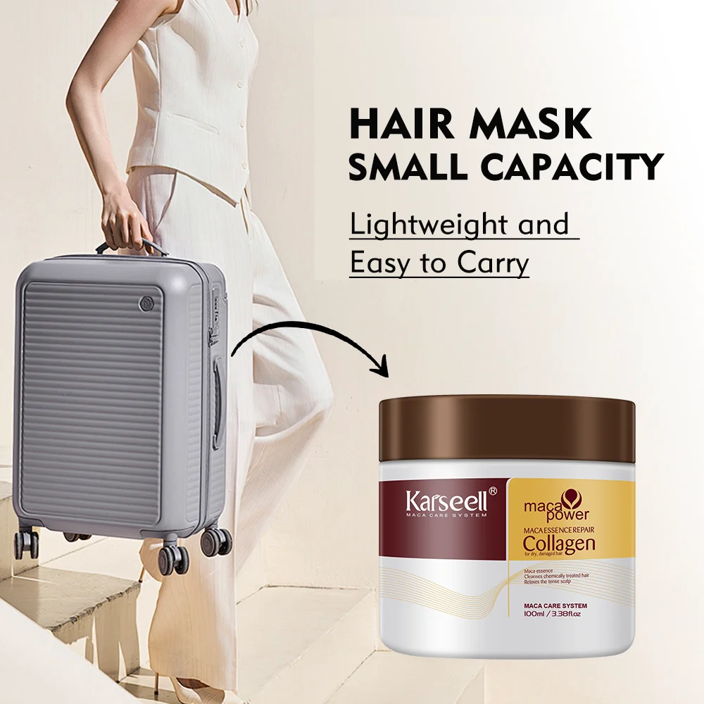 Karseell-mascarilla capilar de colágeno, 100ML, reparación profunda de daños, aceite de argán, tratamiento capilar de colágeno, previene la rotura del cabello para todo tipo de cabello