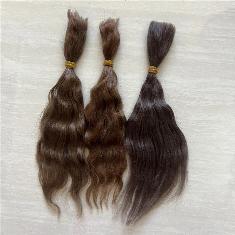 Lo último en Mohair puro para muñeca Reborn/Muñeca BJD marrón té dorado marrón 6 colores muñeca Reborn accesorio de muñeca Mohair enraizado a mano