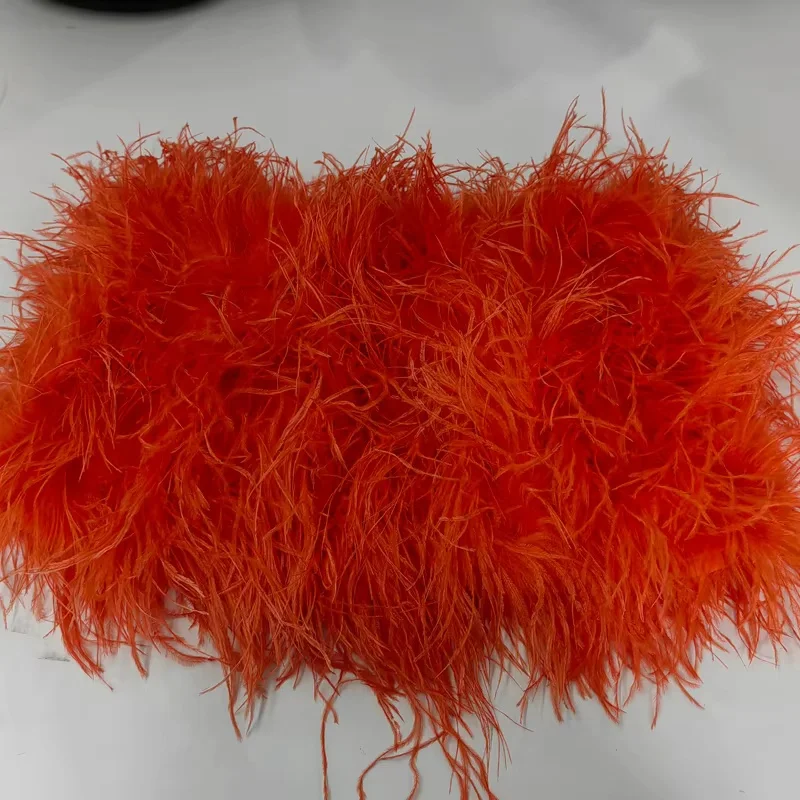 Minifalda de plumas reales, ropa sexy con cintura elástica, club, falda corta de carnaval para fiesta de baile, se puede personalizar en tallas