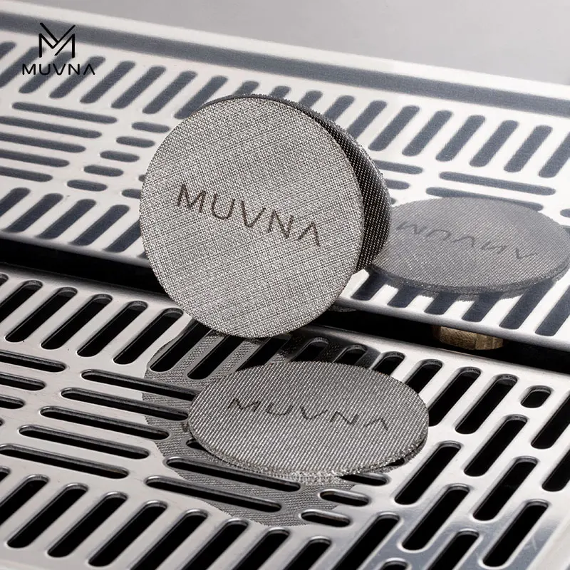 MUVNA-Pantalla de café Espresso Puck, filtros de café Barist profesional reutilizables ultrafinos de 1mm/1,7mm con acero inoxidable 316